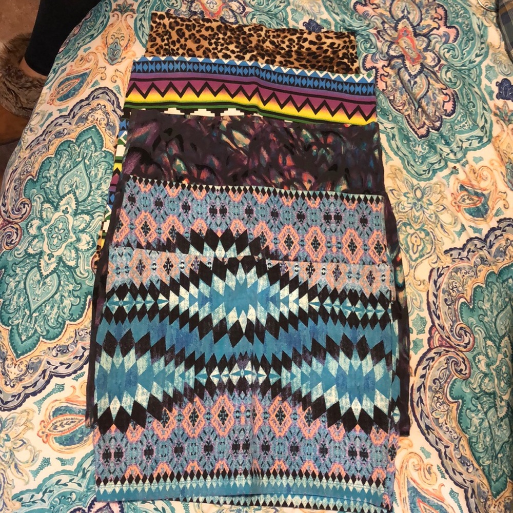 Four mini skirts
